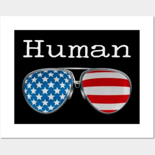 PILOT GLASSES USA HUMAN Posters and Art